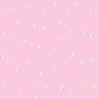 Zufälliges nahtloses Muster mit Doodle-Perlen-Silhouetten. Aquablasen auf rosa Hintergrund. vektor
