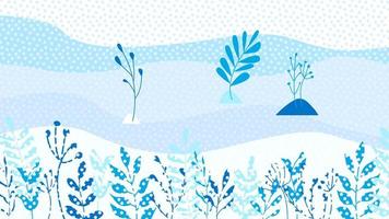 Winter verlässt flaches Design der Hintergrundschablonenvektorillustration vektor