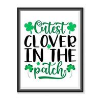 glad st.patrics dag typografi på vit bakgrund vektorillustration. glad saint patricks dag vektorillustration. vektor