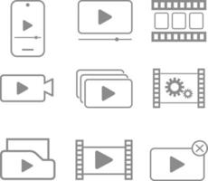 clipart ikoner symbol logotyp vektor relaterade till video
