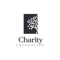 charity foundation inspiration för design av logotyp vektor