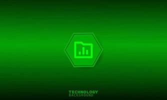 diagram affärsdiagram ikon i grön hexagon med kommunikation ikoner. vektor