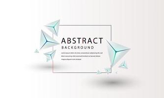 abstraktes weißes Dreieck 3d formt Hintergrund. digitales Technologiekonzept des Illustrationsvektordesigns. vektor