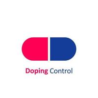 Logo der Dopingkontrolle. Pille-Symbol. Doping-Test-Konzept. Vektor