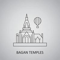 Bagan-Tempel in Myanmar, Bagan. Symbol vektor