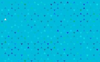 ljusblå, grön vektor sömlös mall med kristaller, trianglar.