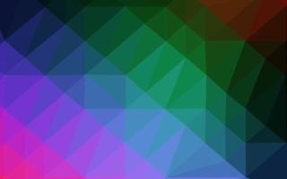 dunkles mehrfarbiges, abstraktes polygonales Layout des Regenbogenvektors. vektor