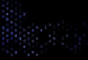 dunkelblaue Vektorvorlage mit isolierten Buchstaben. vektor