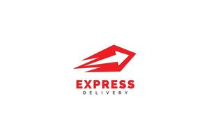 Express-Logo-Template-Design-Vektor. Abbildung des Liefersymbols vektor