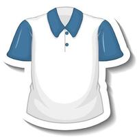Aufkleber weißes Hemd mit blauen Ärmeln vektor
