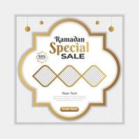 ramadan försäljning banner sociala medier post mall med bakgrund vektor