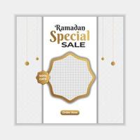 Ramadan Sale Banner Social Media Post Vorlage mit Hintergrund vektor