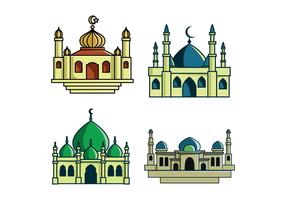 Masjid-Illustrations-Vektor vektor