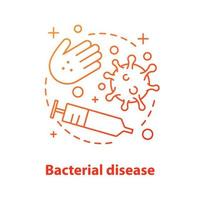 Symbol für das Konzept der bakteriellen Krankheit. Virusinfektion Idee dünne Linie Abbildung. Bakterien. Vektor isolierte Umrisszeichnung