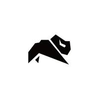 geometrisk stark bull logotyp koncept. vektor illustration