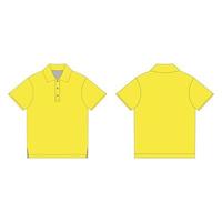 gul polo t-shirt isolerad på vit bakgrund. uniformskläder. vektor
