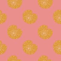 blasse Töne nahtlose Muster mit wilder Natur gelbe Seerose Ornament. rosa Hintergrund. Seenaturdruck. vektor