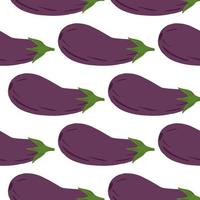 mogna auberginer seamless mönster. violetta auberginer tapeter. vektor