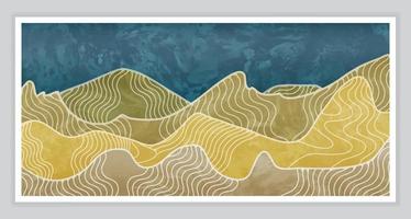 Landschaftsberg mit japanischer Welle vektor