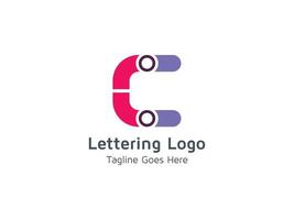 Buchstabe c Logo-Design-Vorlage Typografie kostenloser Vektor
