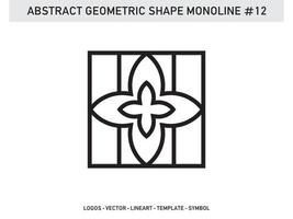 abstraktes lineart monoline geometrisches fliesendesignmuster nahtlos vektor