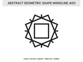 Fliese Design abstrakte geometrische Form monoline Vektor kostenlos