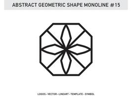 Lineart Monoline abstrakte geometrische Form Fliesendesign kostenlos vektor