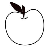 Strichzeichnungen Apple Doodle. vektor