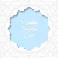 bröllop inbjudningskort pappersskuren design vektor