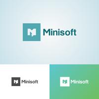 Corporate Minisoft Logo Design Mall vektor