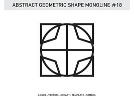 moderne monoline geometrische form lineart fliesendesign vektor