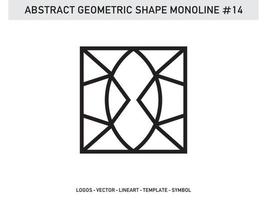 geometrische lineart monoline form fliesendesign abstrakt kostenlos vektor