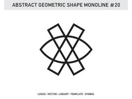 prydnad monoline geometriska element symbol kakel gratis vektor