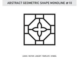 monoline geometrische umrissform lineart design fliesenmuster nahtlos kostenlos vektor