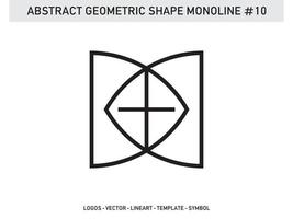 geometrischer Monoline-Form-Fliesen-Design abstrakter dekorativer Vektor kostenlos