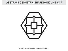 moderne monoline geometrische form lineart fliesendesign vektor