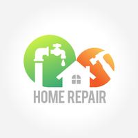 hus reparation affärssymbol design vektor