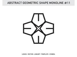 geometrische lineart monoline form fliesendesign abstrakt kostenlos vektor