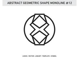 abstrakt lineart monoline geometriska kakel design mönster sömlös vektor