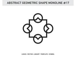 prydnad monoline geometriska element symbol kakel gratis vektor