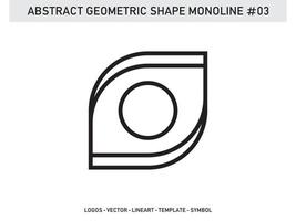 Fliese Design abstrakte geometrische Form monoline Vektor kostenlos