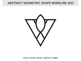 Fliese Design abstrakte geometrische Form monoline Vektor kostenlos