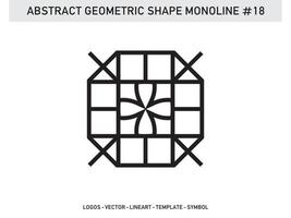 moderne monoline geometrische form lineart fliesendesign vektor