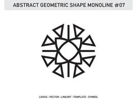 geometrisk monoline form kakel design abstrakt dekorativ vektor gratis