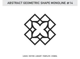 abstraktes lineart monoline geometrisches fliesendesignmuster nahtlos vektor