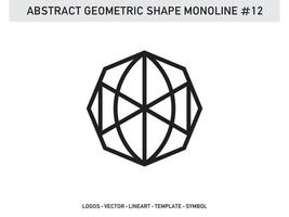 abstraktes lineart monoline geometrisches fliesendesignmuster nahtlos vektor