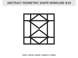 prydnad monoline geometriska element symbol kakel gratis vektor