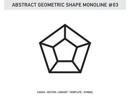 Fliese Design abstrakte geometrische Form monoline Vektor kostenlos