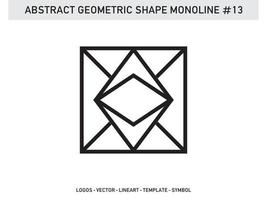 abstrakt lineart monoline geometriska kakel design mönster sömlös vektor