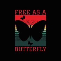 Schmetterling-T-Shirt-Design vektor